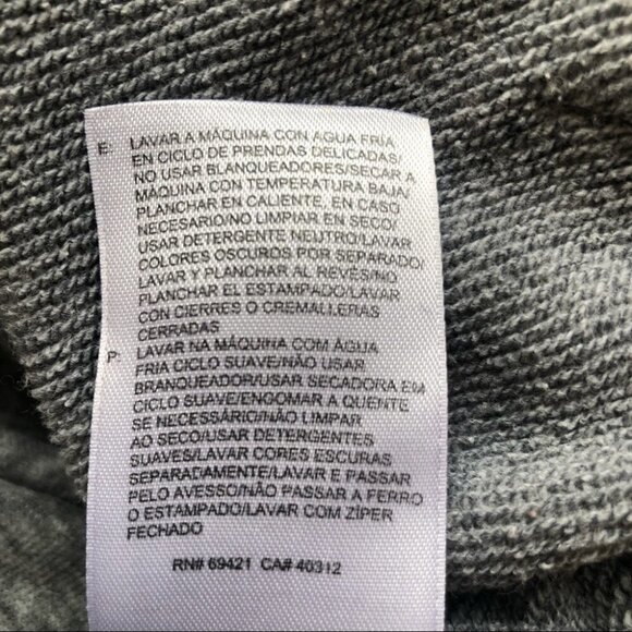 Reebok Ladies Med Full Zip  Hoodie in Heathered Grey with Logo down the arm - Picture 9 of 11